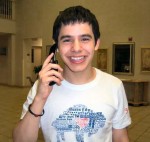 David Archuleta talks on cell phone