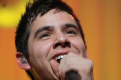 close-up of David Archuleta at Christmas 2009 concert, Utah