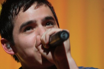 close-up of David Archuleta at Christmas 2009 concert, Utah