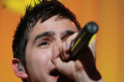 close-up of David Archuleta at Christmas 2009 concert, Utah