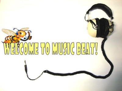 Music Beat banner headphones graphic