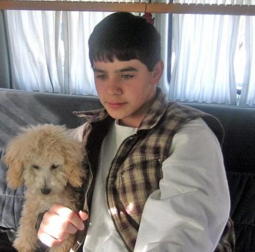 David Archuleta with his furry friend