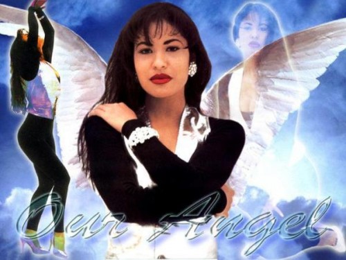 Composite photo of Selena with Angel Wings