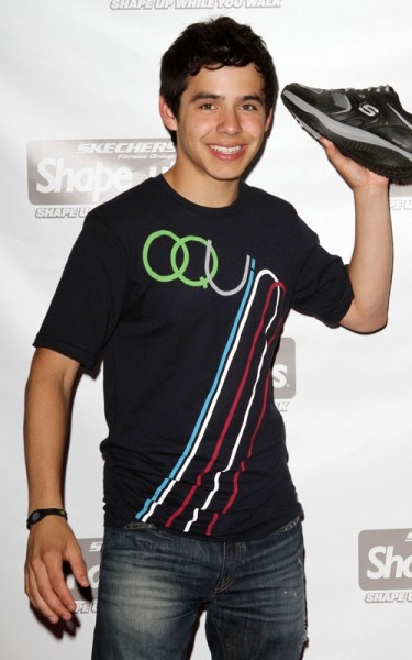 David Archuleta tossing a Shakeup Shoe, Los Angeles 3 August 2010