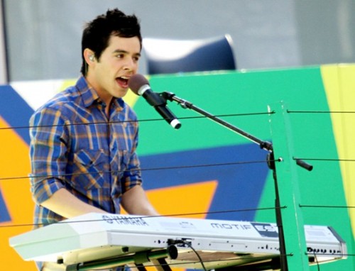 David Archuleta performs at U.S. Tennis Open's Arthur Ashe Kids Day, 28 August 2010