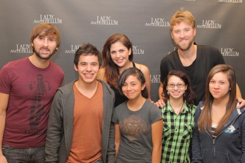 Lady Antebellum with David Archuleta and his sisters, 2 November 2010, Salt Lake City. Photo: Richard